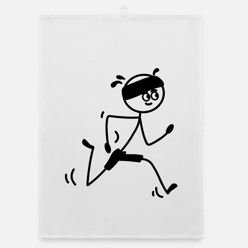 Runner young or man with sweatband Organic dish towel