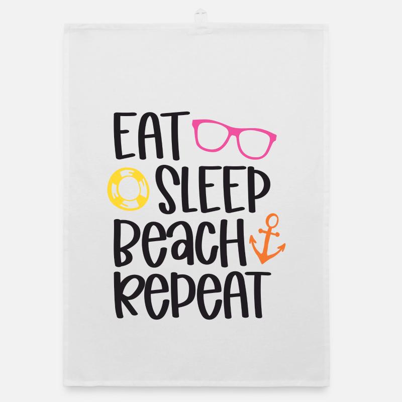 Manger dormir plage répéter Torchon bio