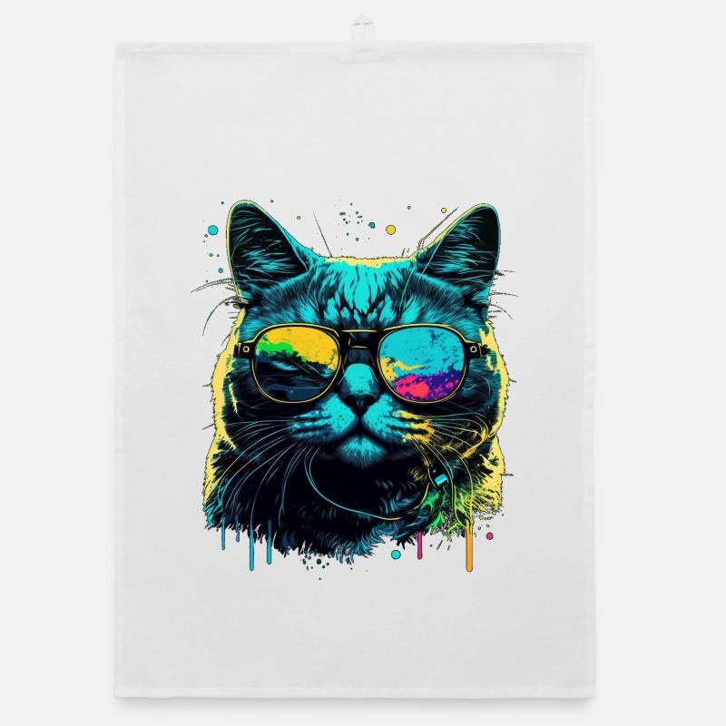Cool cat Organic dish towel