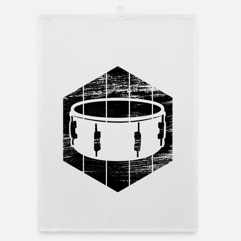 Drum Drawing Organic dish towel