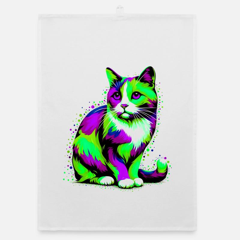 Cat Organic dish towel