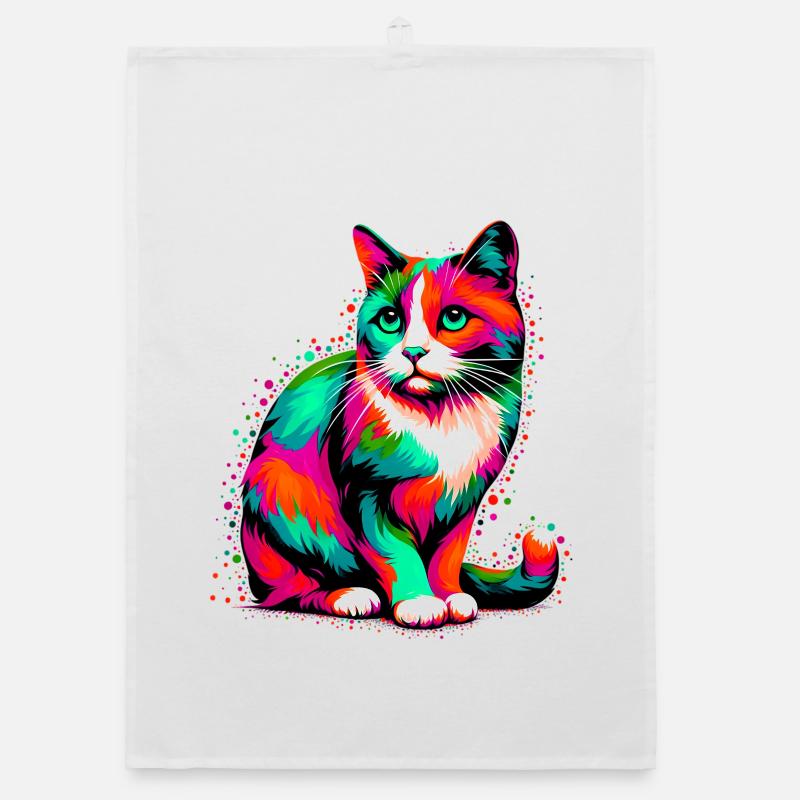 Cat Organic dish towel
