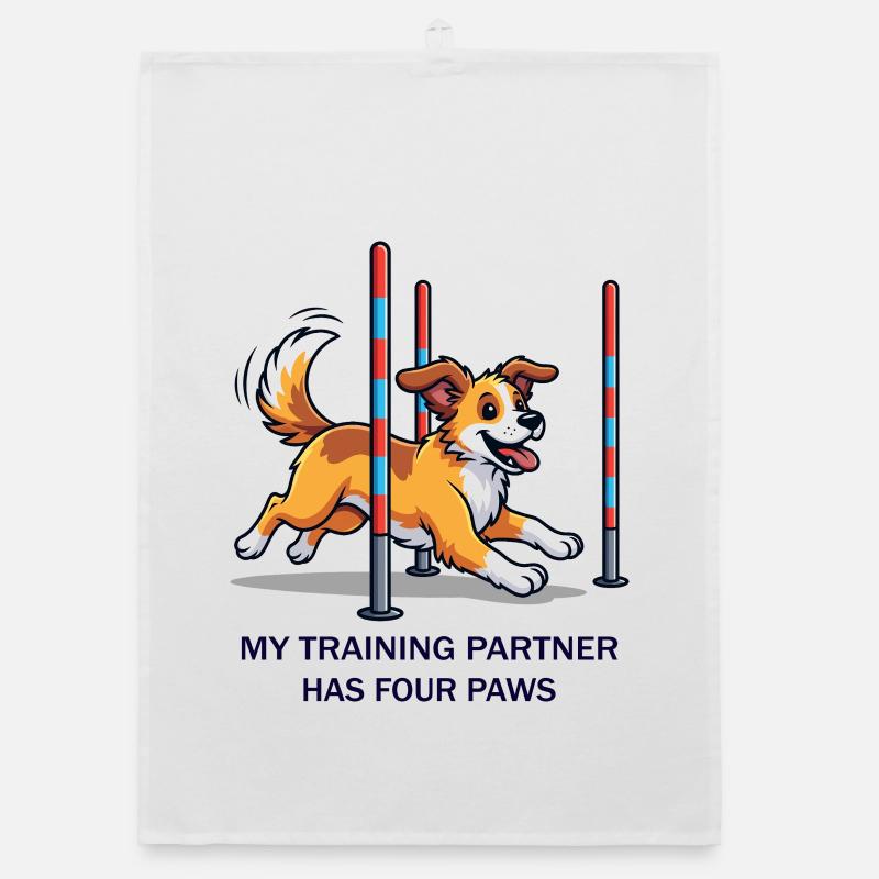My Training Partner has four Paws Organic dish towel