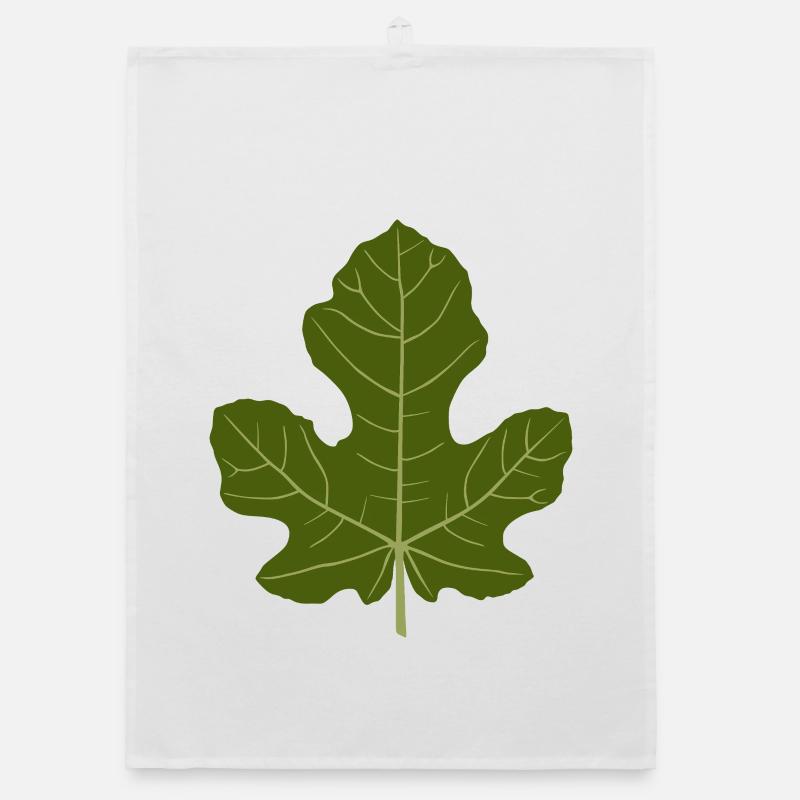Fig Green Leaf Nature Design Organic dish towel