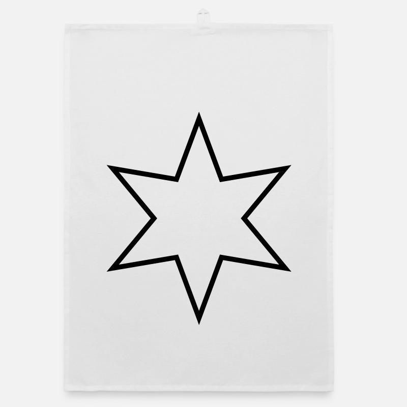 Six-pointed star - six-pointed star Organic dish towel