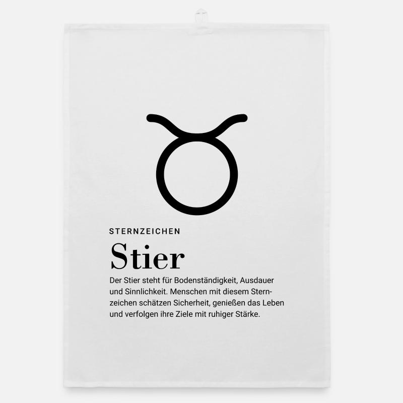 Sternzeichen Stier Organic Geschirrtuch
