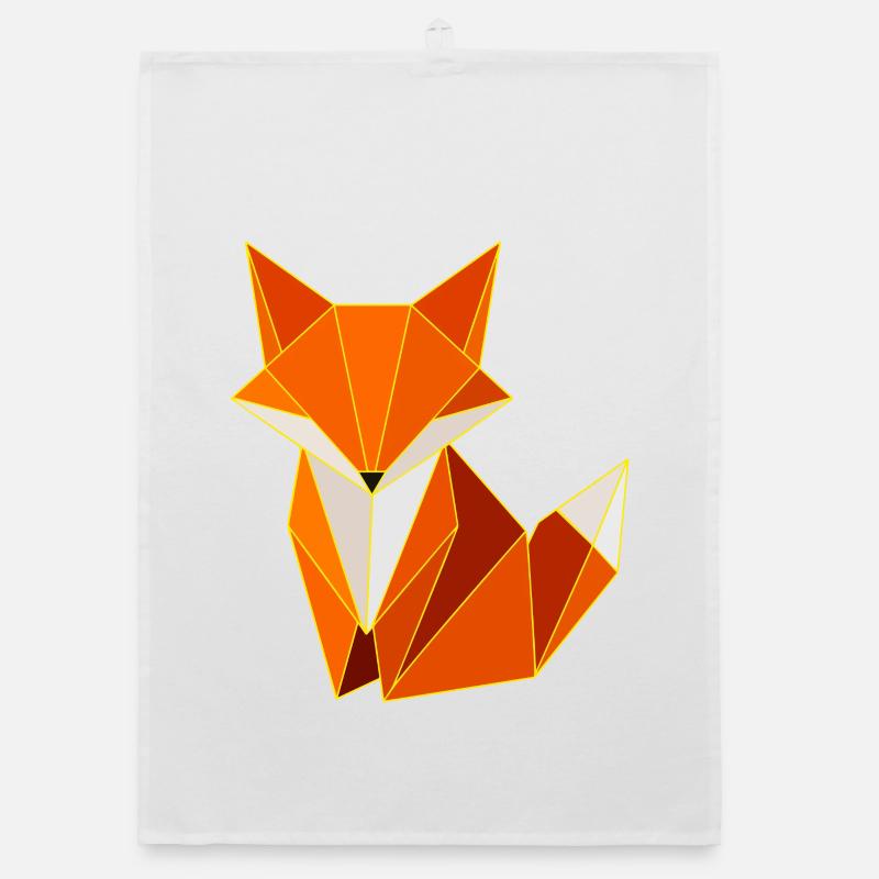 Fuchs Polygon Geometrie Design  Organic Geschirrtuch