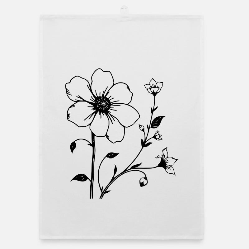 Blumenranke Blume Blüte Geschenk Mutter Muttertag Organic Geschirrtuch