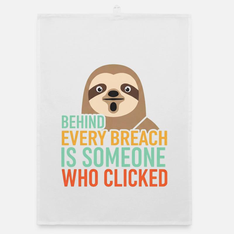 Behind Every Breach Faultier IT Security Organic Geschirrtuch
