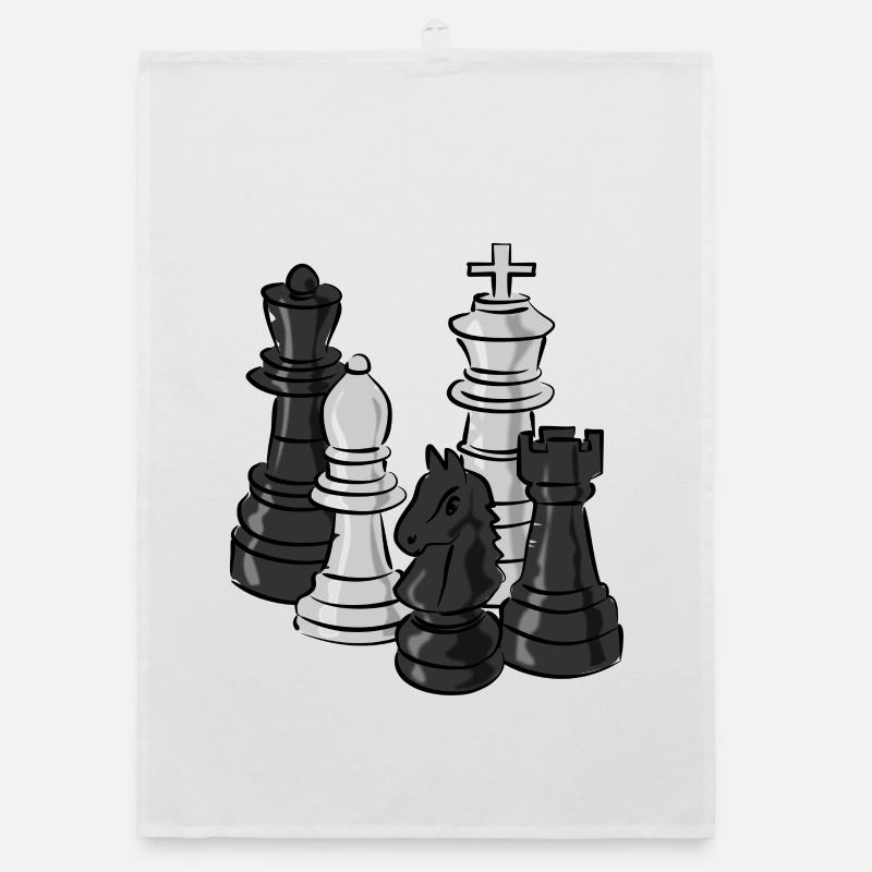 chess Organic dish towel