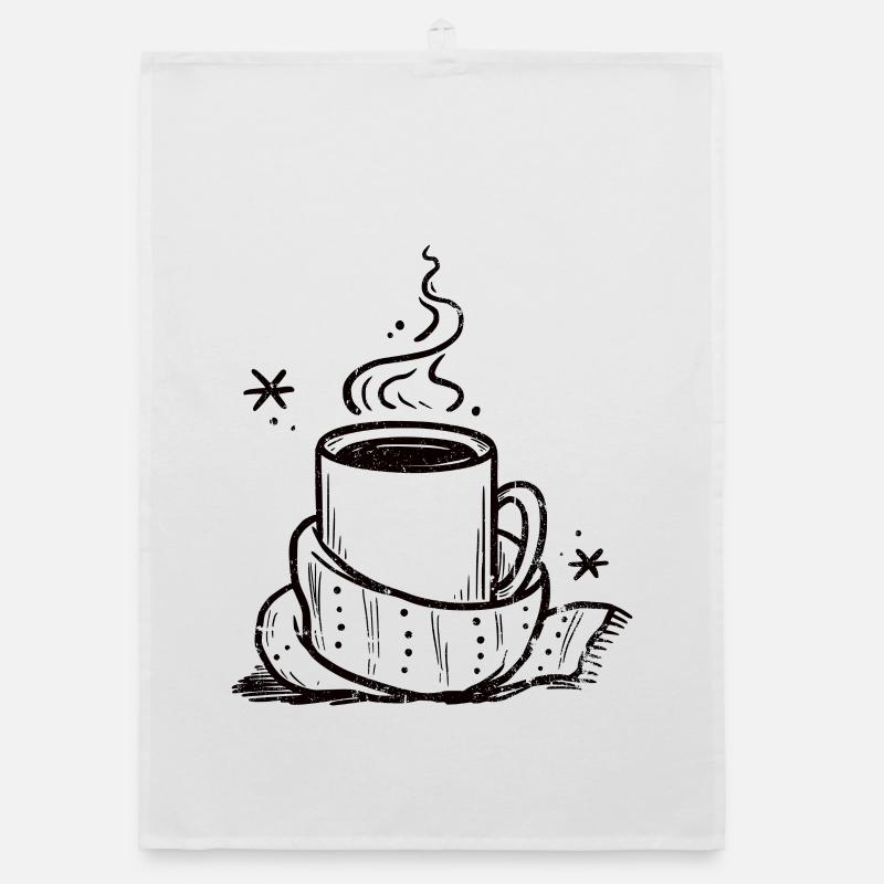Tasse douillette avec vapeur et écharpe Torchon bio