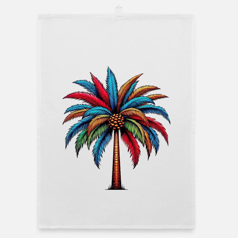 Palm tree Organic dish towel