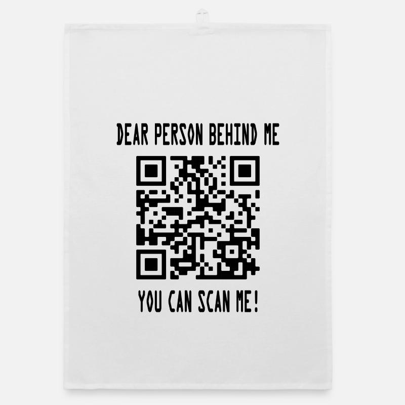 Scannez-moi le code QR pour vous motiver Torchon bio