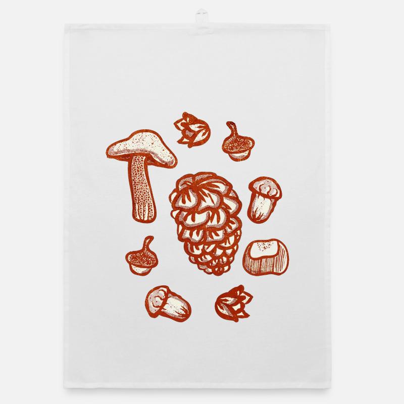 Rustikale Herbstschmuck-Illustration Organic Geschirrtuch