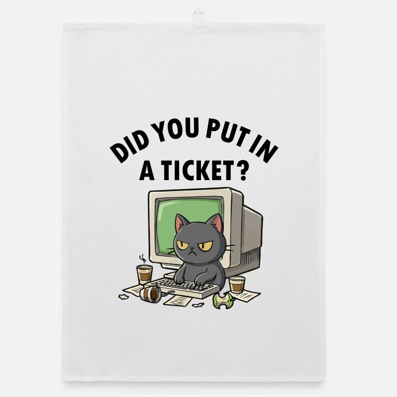 Helpdesk Cat demande, vous avez créé un ticket Torchon bio