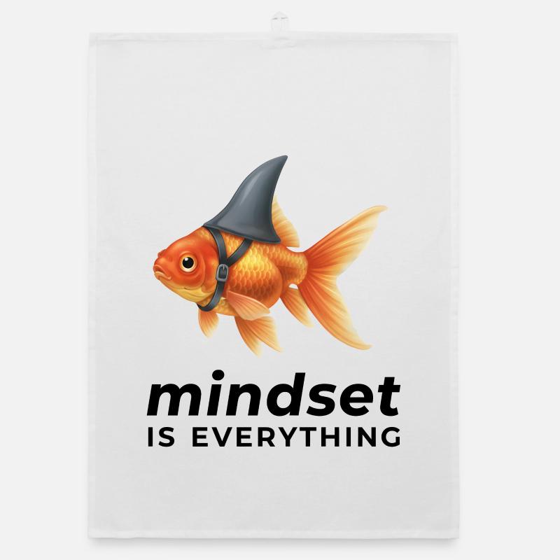 Goldfish Mindset Helm Organic Geschirrtuch