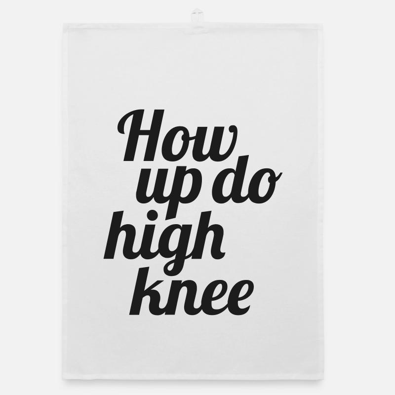 How up do high knee Organic dish towel
