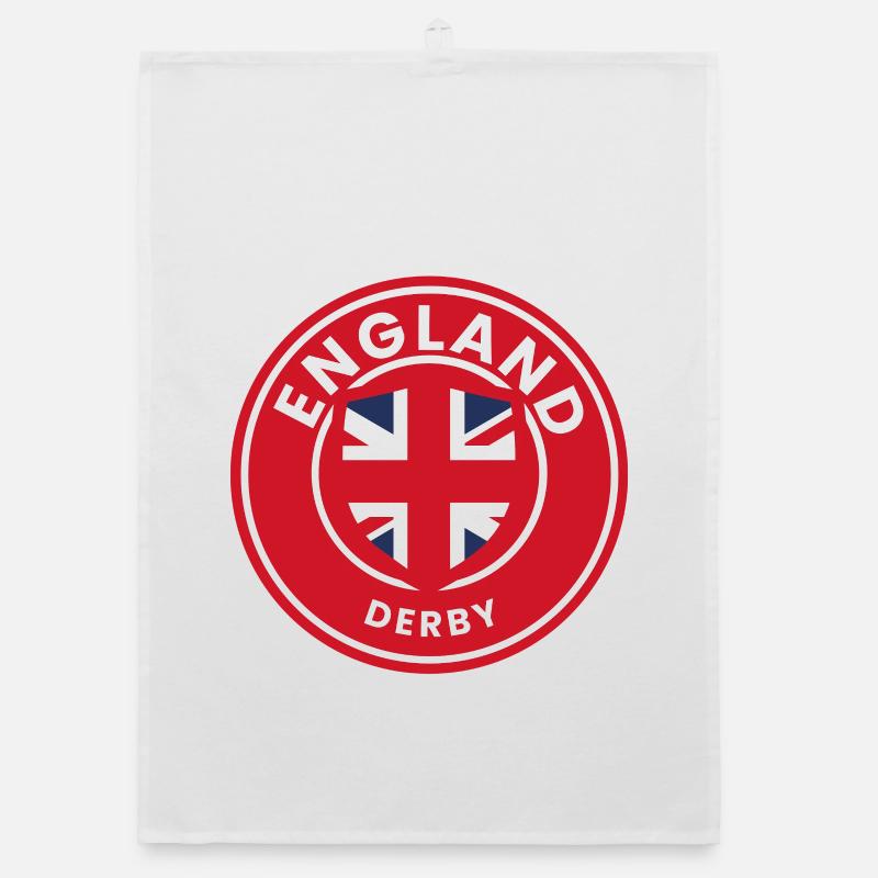 England Derby emblem shield Organic dish towel