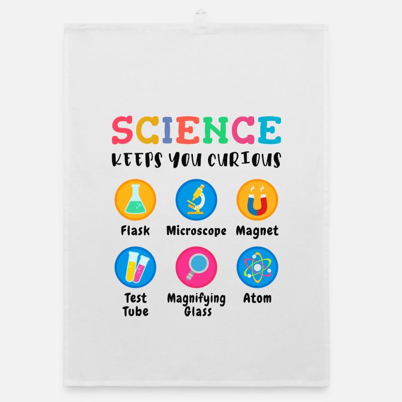 Science arouses curiosity Organic dish towel