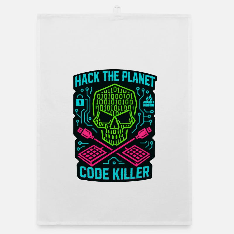 Hack the Planet Code Killer – Cybersicherheit Organic Geschirrtuch