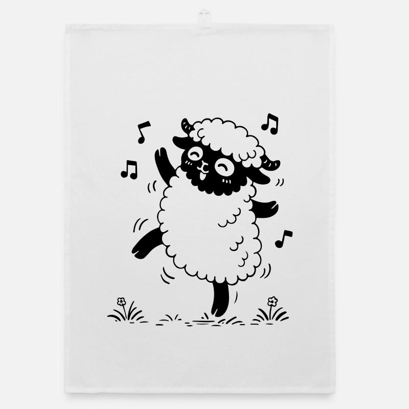 Dancing Sheep Organic dish towel