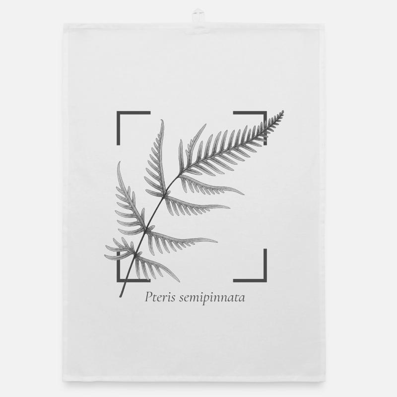 Fern leaf (Pteris semipinnata) Organic dish towel
