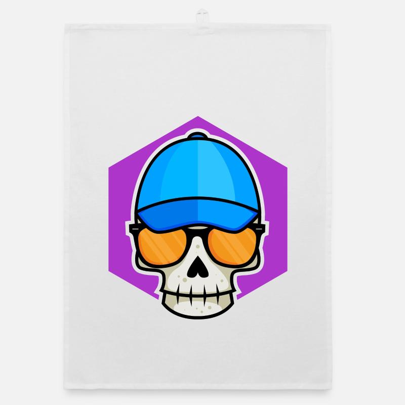 Cool Skull Kid Organic dish towel