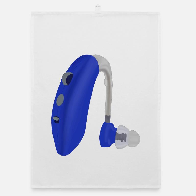 A Blue Hearing Aid Organic dish towel