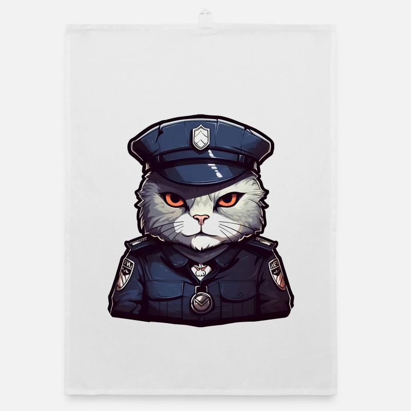 Polizei Katze Organic Geschirrtuch