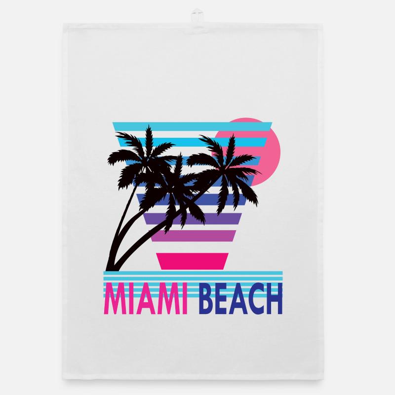 PLAGE DE MIAMI Torchon bio