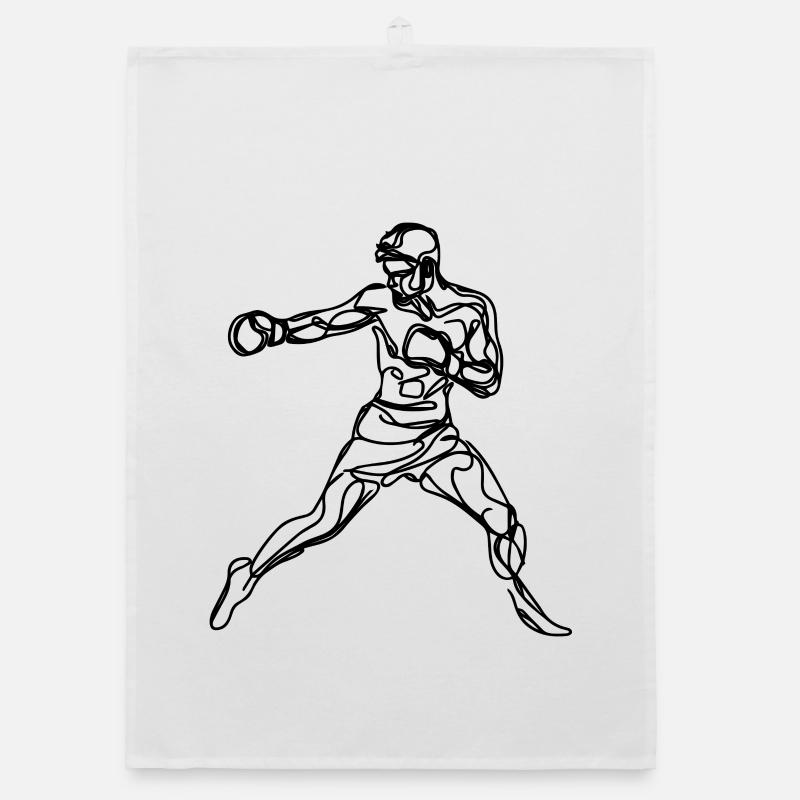 Dessin de boxe Torchon bio