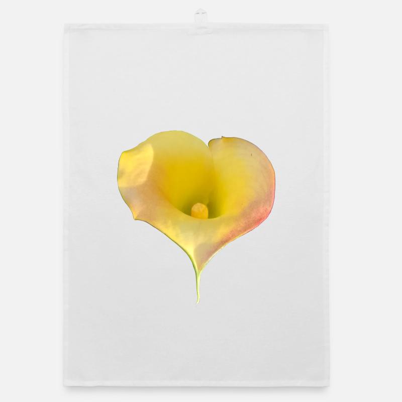 LYS CALLA JAUNE Torchon bio