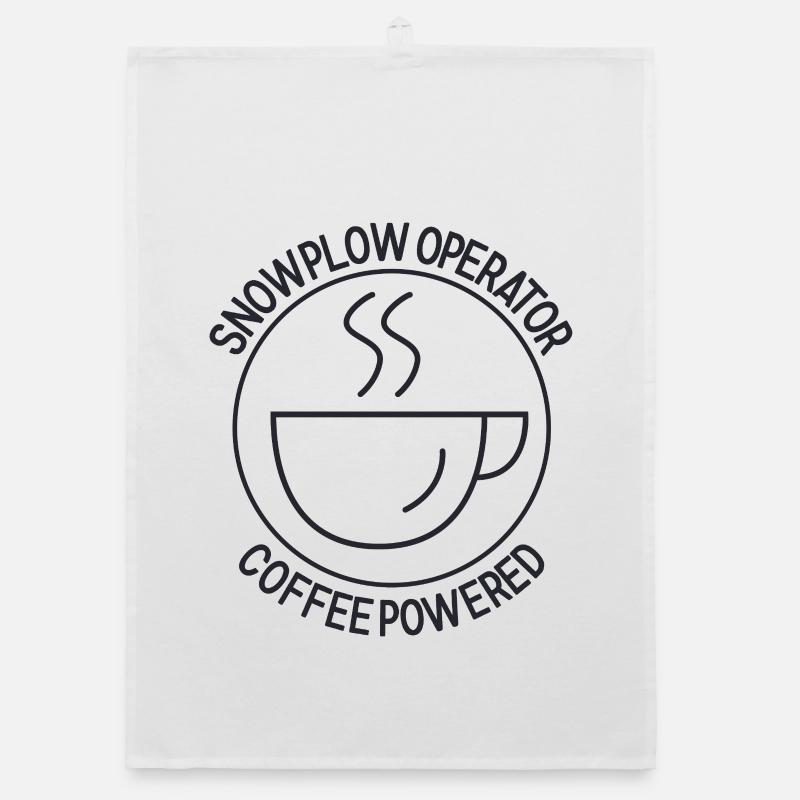 Snowplow Operator Coffee Powered Snow Plow Driver Organic dish towel