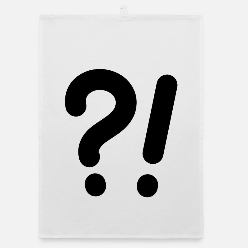 Question marks and exclamation marks Organic dish towel