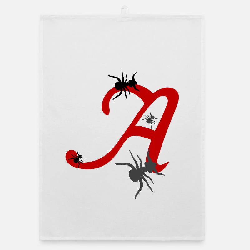 Buchstabe A Initiale Organic Geschirrtuch