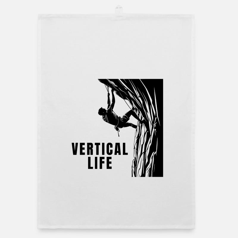 Vertical Life Climber Steep Wall Design Organic dish towel