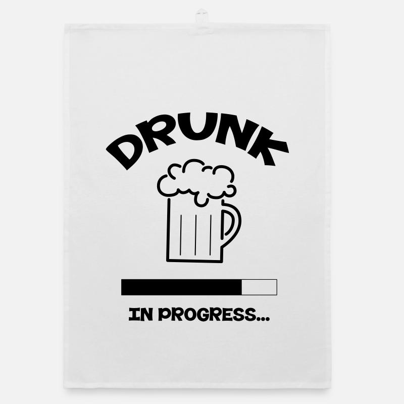 Drunk in Progress - alcohol Organic dish towel