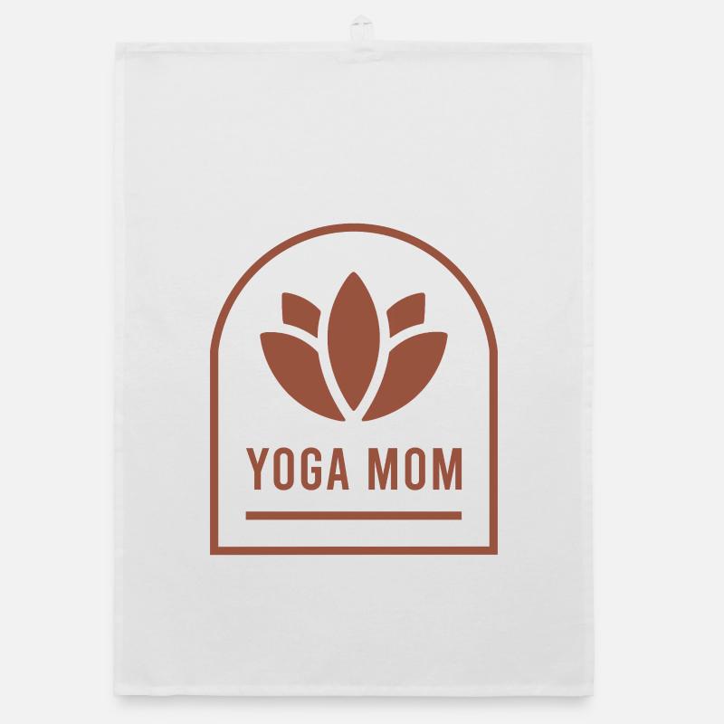 Yoga-Mama-Yogi-Mutter-Lotusblüte-Boho-Ästhetik Organic Geschirrtuch