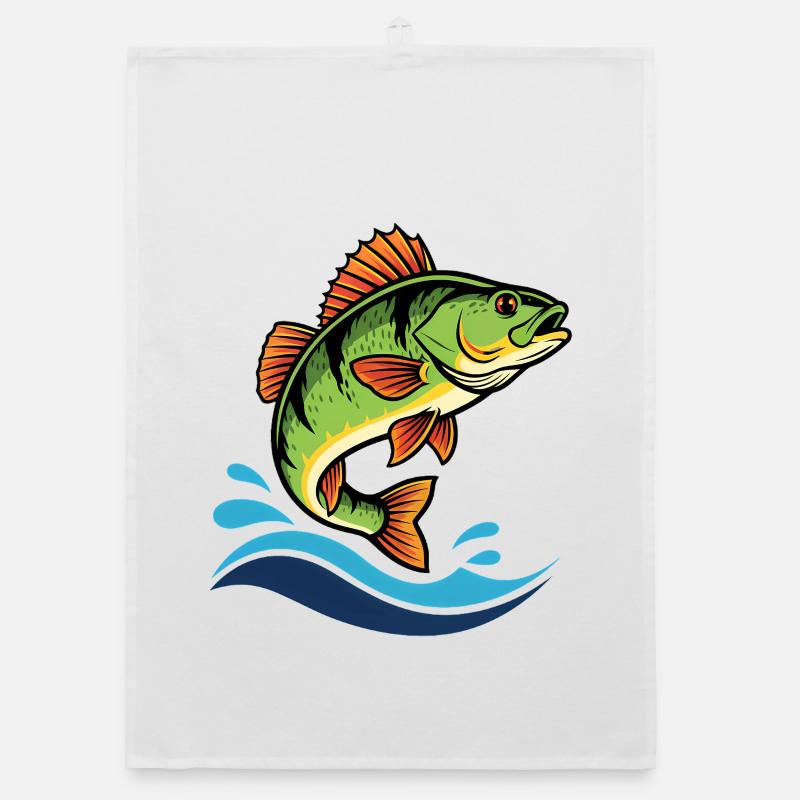 Pêche colorée à la perche Torchon bio