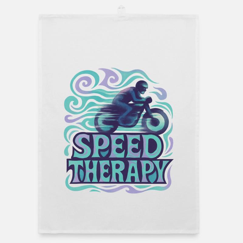 Speed Therapy - Motorcycle Organic dish towel