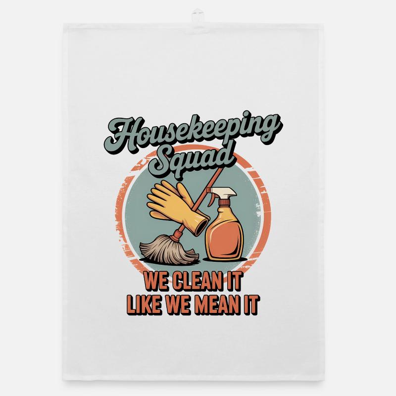 Funny Cleaning Design Organic dish towel