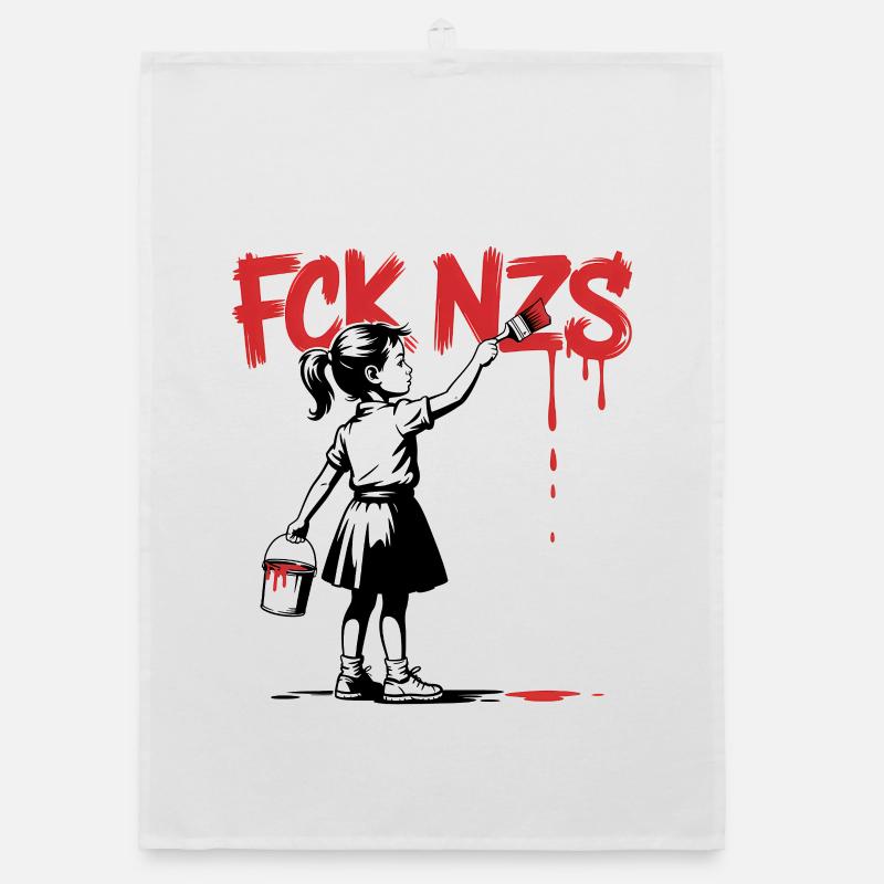 F*ck Nazis - Antifascist Tee Organic dish towel
