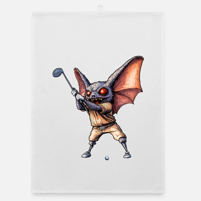 Bats Golf / Golfer Bat Organic dish towel