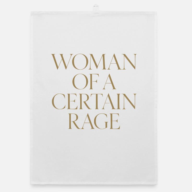 Femme d’une certaine rage Design pour les dames courageuses Torchon bio