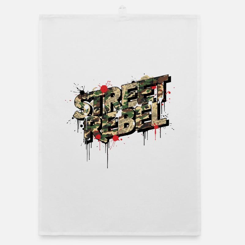 Déclaration de graffiti de camouflage de rebelle de rue Torchon bio