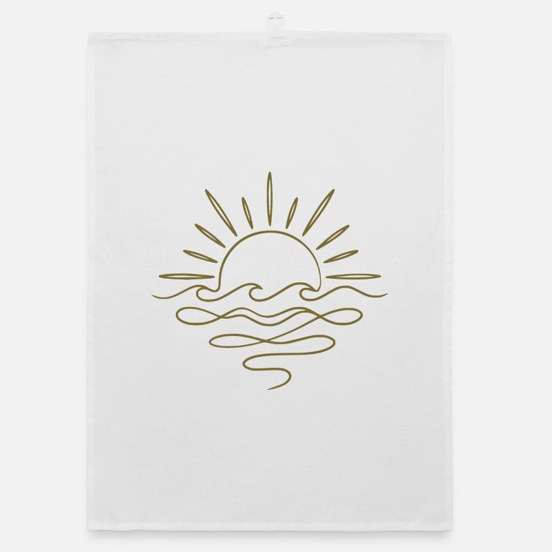 Boho sun and sea Organic dish towel