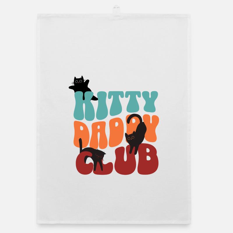 Kitty Daddy club Organic dish towel