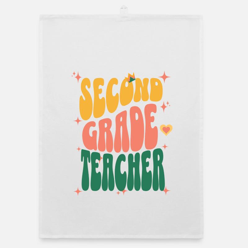 Lehrer der zweiten Klasse Retro Organic Geschirrtuch