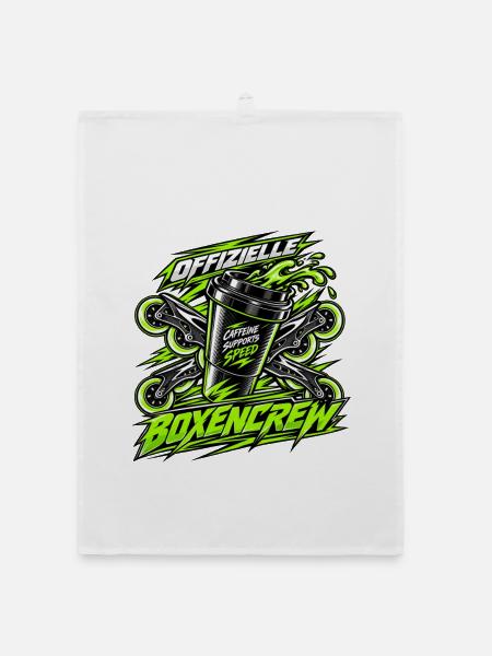 Offizielle Boxencrew Inline Speedskating - Organic Geschirrtuch - Weiß