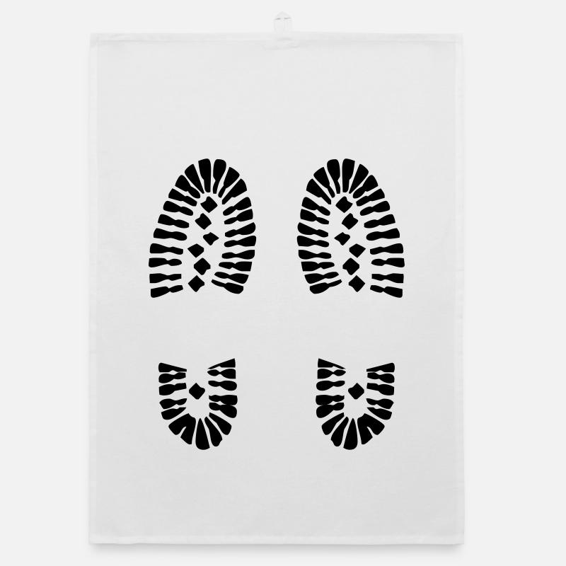 Footprints (V) Organic dish towel